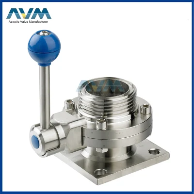 Stainless Steel Sanitary Union-Union Ends Butterfly Valves